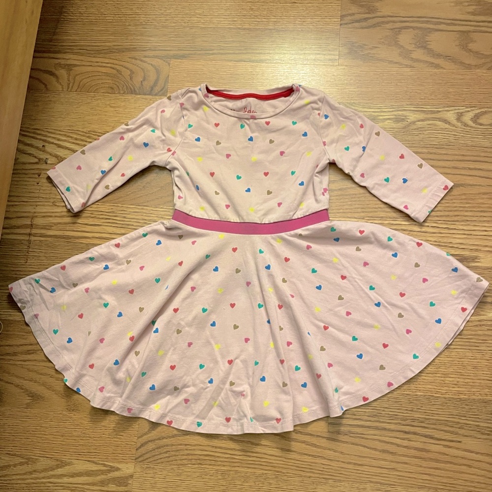 Mini Boden Hearts Twirl Dress 4T